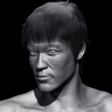 Bruce Lee. 3D projeto de Mario Lopez - 06.08.2017