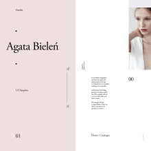 Agata Bielen (freebie). Art Direction, Graphic Design, Interactive Design, and Web Design project by Adrián Somoza - 08.08.2017