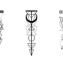 Diseño de tatuajes geométricos. Design, and Graphic Design project by Oscar Rabat - 08.08.2017