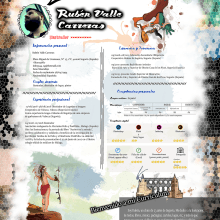 Curriculum Artístico. Design e Ilustração tradicional projeto de Rubén Valle - 08.08.2017