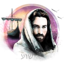 Jesús detiene la tormenta: Retrato ilustrado. Un proyecto de Ilustración tradicional de yessimar - 10.08.2017