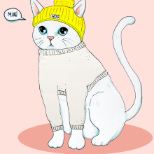 Vestir al gato (proyecto para clase de Nuevas formas publicitarias). Traditional illustration project by Julia Mora Crespo - 12.20.2015