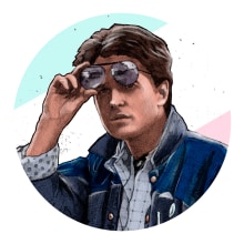 Del dibujo a lápiz a la ilustración digital - Marty McFly. Un projet de Illustration traditionnelle de Fabio Spagnoli - 20.08.2017