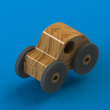 BricoBlocks: carritos modulares intercambiables. Maderas tropicales.. Un proyecto de Diseño de juguetes de Michelle Moreno Arverás - 22.08.2015