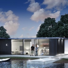 Casa en el lago. 3D projeto de DAVID GRAU - 23.08.2014