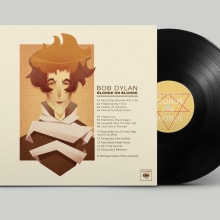 Rediseño de disco de Bob Dylan. Direção de arte, Design editorial, Packaging e Ilustração vetorial projeto de Victor Cedillo - 28.08.2017