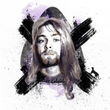 Mi Proyecto del curso: Kurt Cobain. Un proyecto de Ilustración tradicional de claravtasis - 29.08.2017