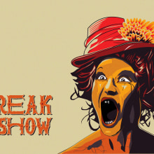 American Horror Story - Freak Show. Ilustração vetorial projeto de Brenda Palavicino - 31.08.2017