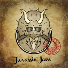 Diseño Gráfico e Ilustración (EP Jurassic Jam - Dr Zoidberg). Design, Music, and Vector Illustration project by Miki Emes - 05.24.2014