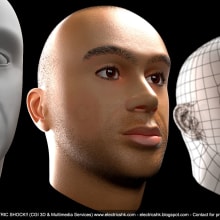 Cara en CGI 3D. Design, 3D, Character Design, and Graphic Design project by Ivan C - 01.10.2016