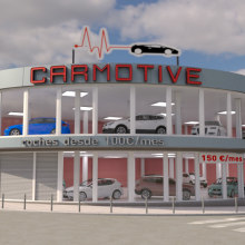 Edificio Carmotive. 3D, e Arquitetura projeto de Miguel Angel Calvo - 11.06.2016