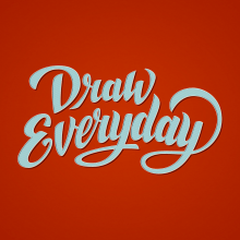 Lettering Draw Everytime. Design gráfico, e Lettering projeto de Paulo Bordón - 06.09.2017