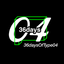 36 days of type 04.. Design, Ilustração tradicional, Música, Animação, Design gráfico, Caligrafia, Vídeo, Design de som, Lettering e Ilustração vetorial projeto de Panchis Oii - 06.09.2017