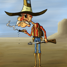 El lejano oeste. Ilustração tradicional, Animação, Design de personagens, Comic, e Animação de personagens projeto de Miguel Camacho Gordaliza - 09.09.2017