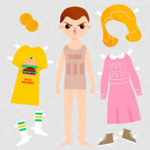 Paper Dolls & Female Characters. Traditional illustration, Character Design, and Vector Illustration project by Fabiola Correas - 09.11.2017