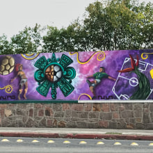 Fenix art soccer graffiti SLP. Street Art project by Héctor Armando Domínguez Rodríguez - 09.19.2017