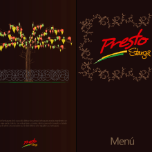 Diseño publicitario y branding para Hamburguesas premium Presto Stanza. Un proyecto de Publicidad, Br, ing e Identidad y Diseño gráfico de Juan Pablo Ayala Alfonso - 20.02.2012