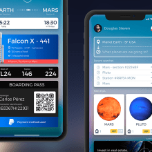 Space X in iPhone X Nuevo proyecto. UX / UI project by Carlos Pérez - 09.22.2017