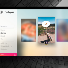 Instagram concept for windows 10. UX / UI project by Carlos Pérez - 09.22.2017