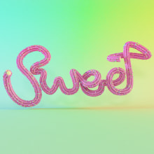 Sweet. Un proyecto de 3D y Lettering de Toni Buenadicha - 23.09.2017
