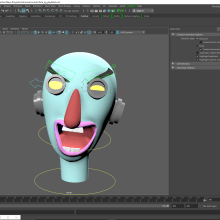 Mi Proyecto del curso: Rigging: articulación facial de un personaje 3D. Un proyecto de Animación de Nelsis Abraham - 24.09.2017