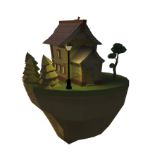 Lowpoly house. Design, 3D, Animation, Fine Arts, and Game Design project by Elena Espinosa García - 09.25.2017