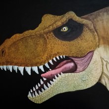 Cuadro T-Rex. Un proyecto de Pintura de Adrián Arques - 03.10.2017