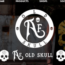 AF Old Skull web. Un proyecto de Moda y Diseño Web de Adrián Arques - 03.10.2017