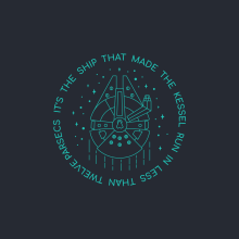 Diseño de logo inspirado en Star Wars y de forma minimalista. Design, Ilustração tradicional, Design gráfico e Ilustração vetorial projeto de Javi Rodríguez - 04.10.2017