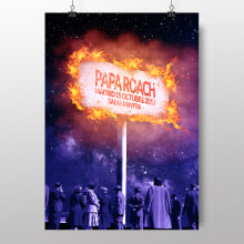 Papa Roach: "The fire". Un proyecto de Diseño gráfico de Noir Design - 04.10.2017