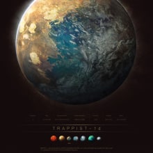 TRAPPIST - 1. Un proyecto de Ilustración de Guillem H. Pongiluppi - 01.06.2017