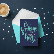 Be someone | Postal. Un proyecto de Lettering de Diana Santoni - 13.10.2017