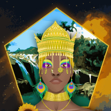 Oshun. Vector Illustration project by Juan Colucci - 09.21.2015