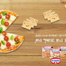Gráfica Dr.Oetker (Extra de queso). Advertising, and Art Direction project by Jorge López - 10.16.2017