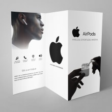 Folleto Apple Airpods. Un proyecto de Diseño, Publicidad y Dirección de arte de Jorge López - 16.10.2017
