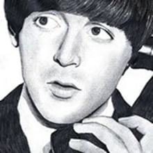 Ilustración: Paul McCartney. Traditional illustration project by Jenny Benito Gómez - 11.10.2012