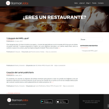 Blog para app BarmanJobs. Design, and Web Design project by Edith Llop Roselló - 09.01.2017
