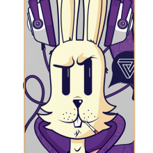 Rabbit Skateboards. Un projet de Illustration traditionnelle et Illustration vectorielle de Edison Palomo - 18.10.2016