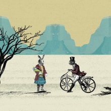 un caluroso día en el desierto. Traditional illustration project by Erick Herrera Velasco - 10.19.2017