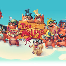 The moleys game. Traditional illustration, and Character Design project by Esther Diana - 10.23.2015