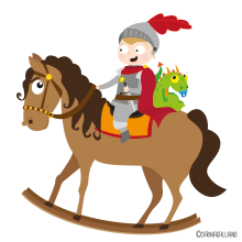 Sant Jordi caballero a caballo - Ilustración infantil. Un proyecto de Ilustración vectorial de Carina Galliano - 01.08.2016
