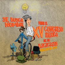 Difusion en facebook nuevo congreso iberico de la bicicleta y la ciudad 2018, Valencia. Ilustração vetorial projeto de Julian Grobe - 27.10.2017