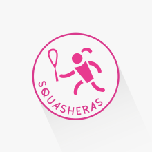 Diseño de logo para la iniciativa Squasheras de Federación Asturiana Squash . Un proyecto de Diseño, Ilustración tradicional, Diseño gráfico e Ilustración vectorial de Javi Rodríguez - 27.10.2017