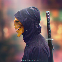 Ninja Skull. 3D projeto de Dante R.D. - 30.10.2017