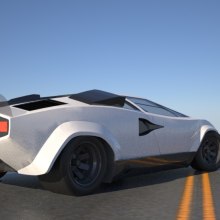 Lamborghini Countach "SpeedHunter" (Render). Een project van  Ontwerp, 3D, Auto-ontwerp, Industrieel ontwerp y Productontwerp van Diego Armas - 30.10.2017