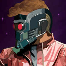 Ilustración STAR LORD. Traditional illustration, and Vector Illustration project by Santiago Chaves - 10.31.2017