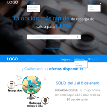 Diseño web para pagina de recarga de saldo. Un proyecto de Diseño Web de Tahimi Leon Bravo - 01.06.2017