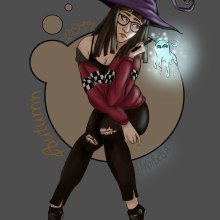 Portrait witch. Un proyecto de Ilustración tradicional, Diseño de personajes y Cómic de Anabel Príncipe - 08.11.2017