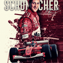 Poster Design Michael Schumacher. Design project by Ignacio Tenaglia - 11.12.2017