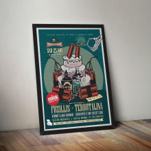 FUZILLIS + TERBUTALINA + 11 ANIVERSARIO DE DRUNK-O-RAMA - Vermut-O-Rama poster. Direção de arte, Design gráfico, Comic e Ilustração vetorial projeto de Cristóbal Jiménez Trujillo - 13.11.2017